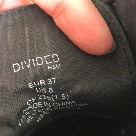 H&M platform booties high heel black ankle boots - Picture 4 of 4